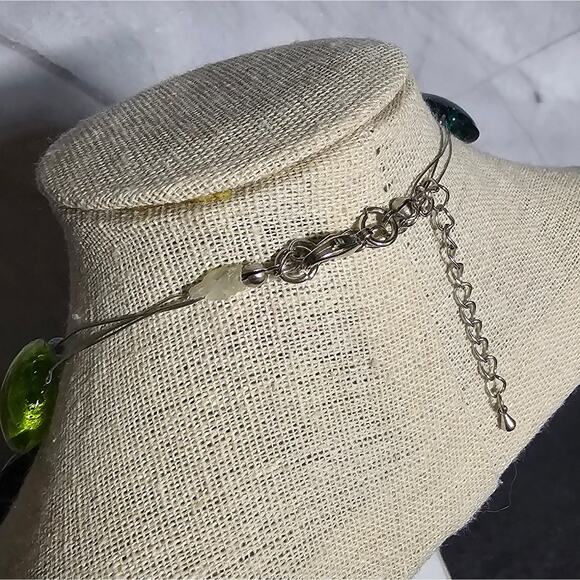 Boutique New floating multistrand Murano / Venetian glass beaded necklace - Picture 5 of 7